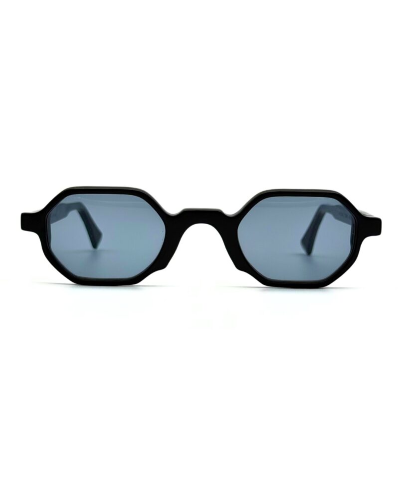 Lunettes de soleil JOCA ICONA noires de forme octogonale en acétate fait main en Tunisie
