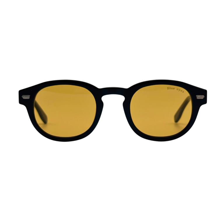 BLUE EYES AT1257 lunettes de soleil forme Pantos face noire verres jaunes