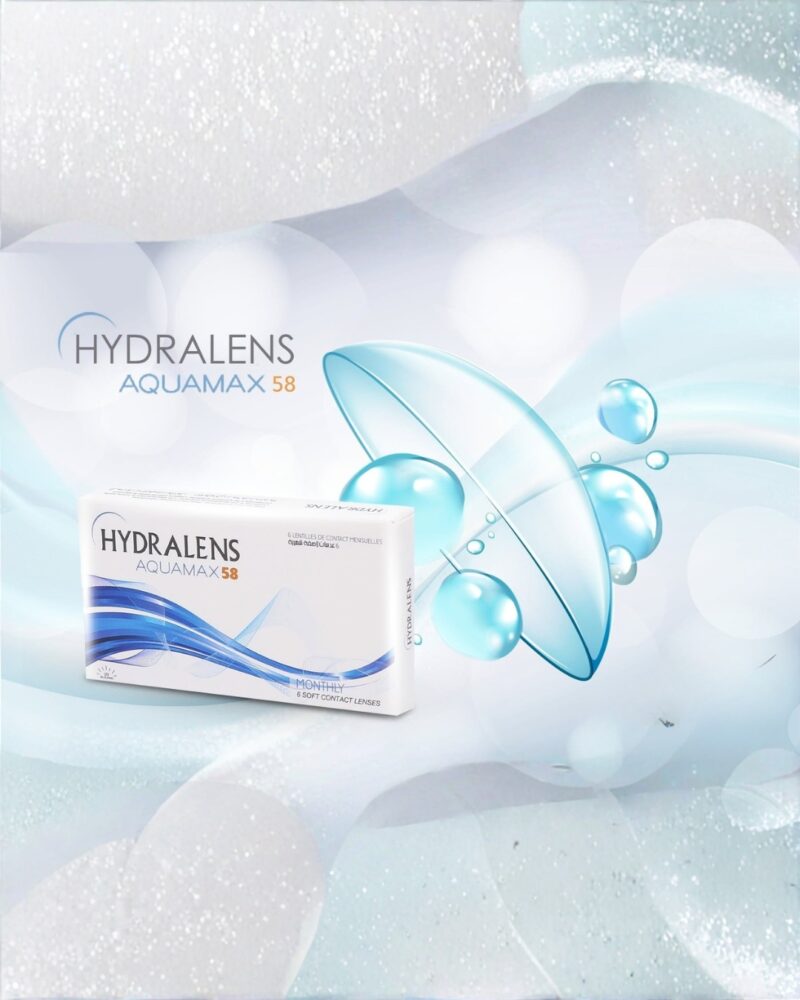 Boîte de 6 lentilles de contact mensuelles HYDRALENS AQUAMAX 58 par Marshall Intergroup