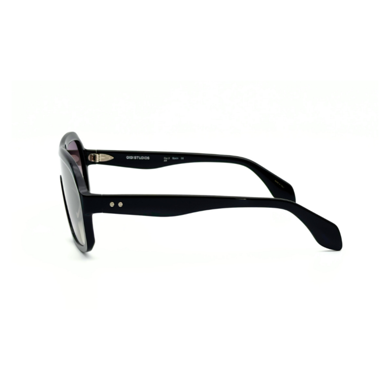 GIGI STUDIOS NAELLE GS1067/11 Noir Brillant - branches Lunettes de soleil oversized GIGI STUDIOS NAELLE GS1067/11 en acétate noir brillant avec verres dégradés gris antireflets.