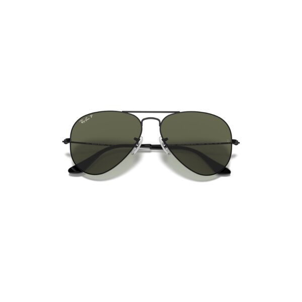 Marquage intérieur officiel de la branche Ray-Ban RB3025 002/58 attestant l'authenticité EssilorLuxottica.