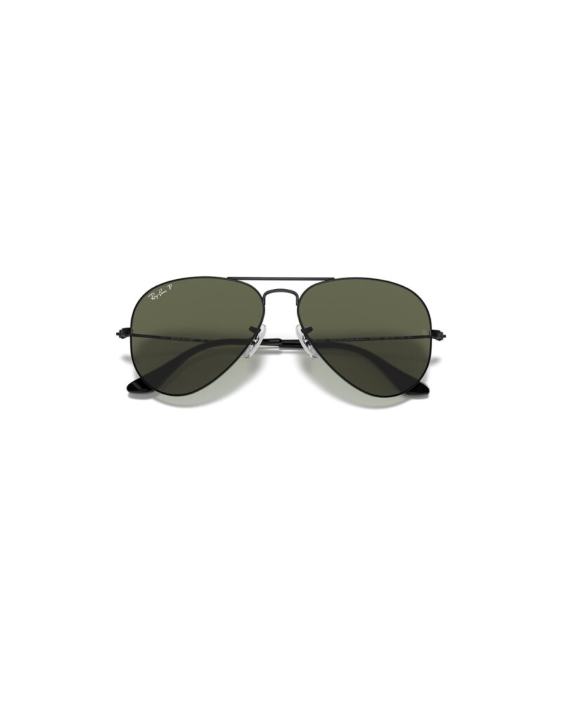 Marquage intérieur officiel de la branche Ray-Ban RB3025 002/58 attestant l'authenticité EssilorLuxottica.