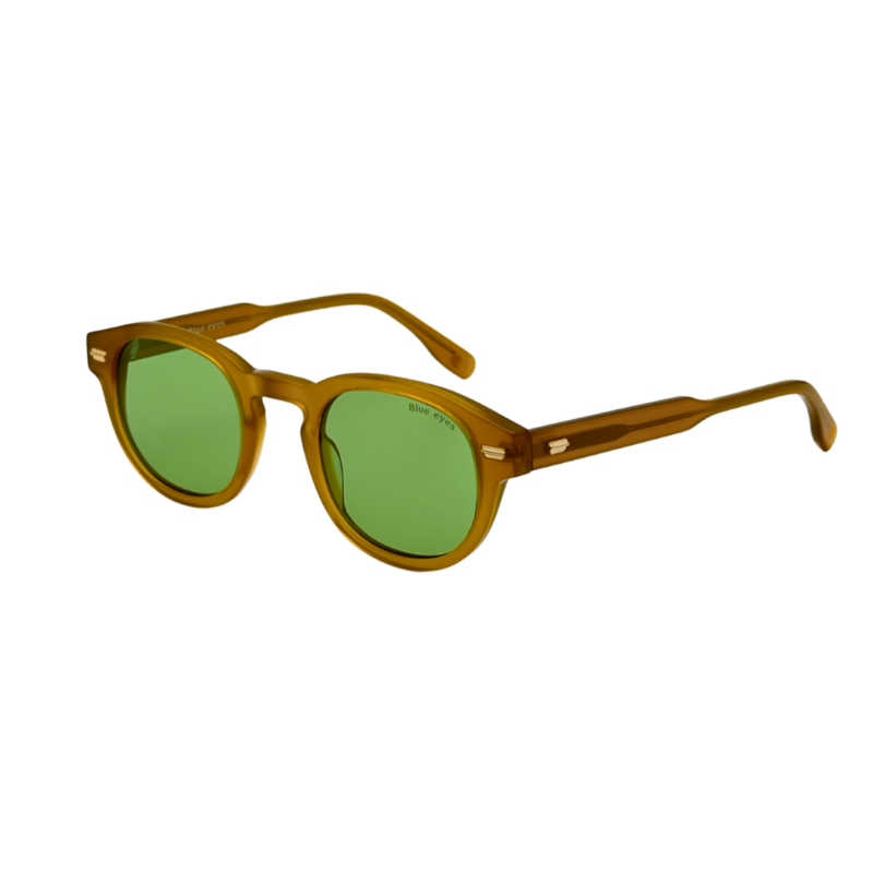 BLUE EYES AT1257 lunettes de soleil miel translucide verres verts