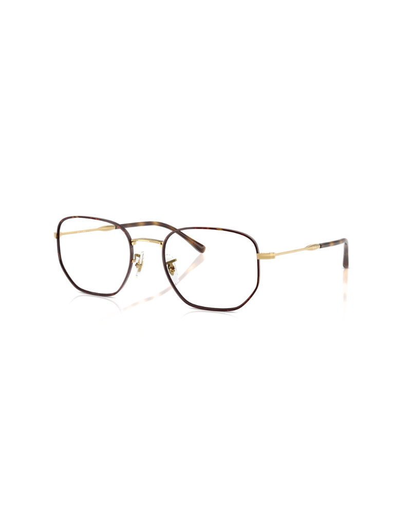 Ray-Ban RB6496 Or et Marron Écaille 3-4 - Azzabi Optic Lunettes de vue géométriques Ray-Ban RB6496 métal or et marron écaille de 3-4