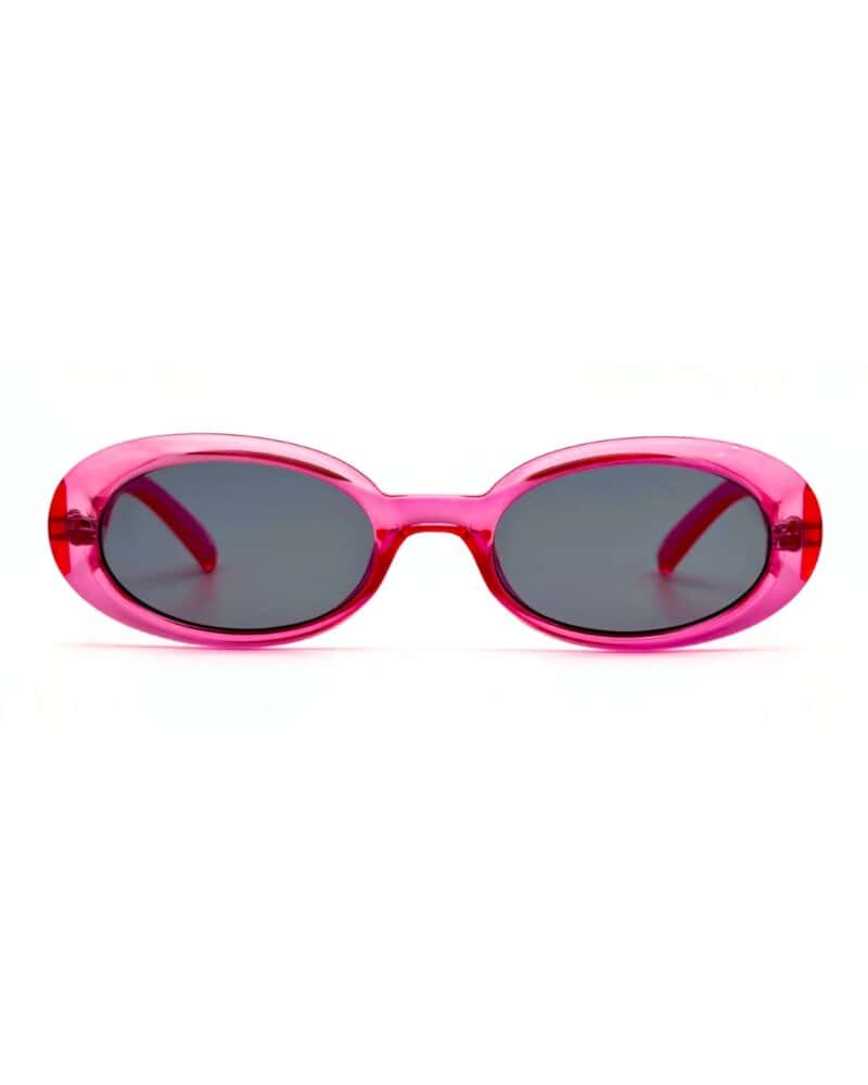 Lunettes de soleil femme transparentes roses Le Specs Work It tendance Y2K