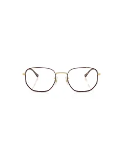 Lunettes de vue Ray-Ban RB6496 couleur or et noir monture hexagonale