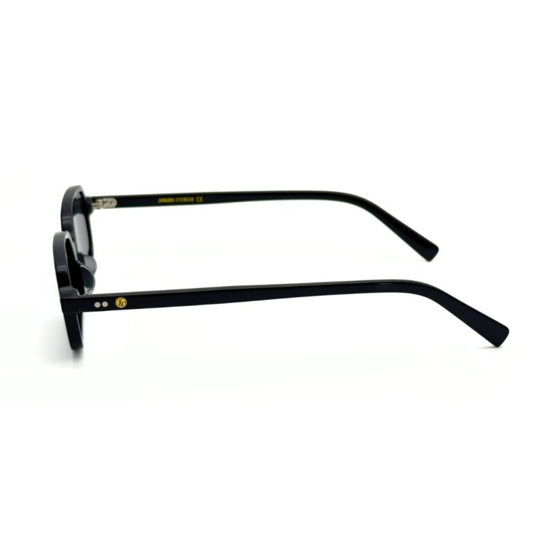 Lunettes de soleil JOW&BRO 9221 écaille marron foncé et noir avec verres solaires verts.