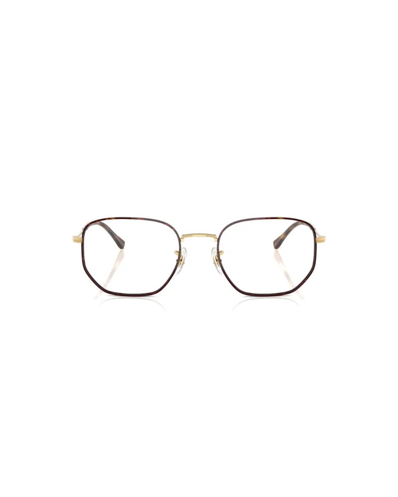 Lunettes de vue Ray-Ban RB6496 couleur or et noir monture hexagonale