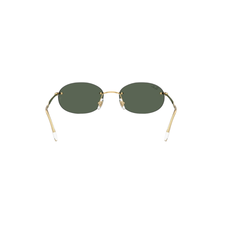 Vue arrière des plaquettes nasales ajustables et des verres verts G-15 Ray-Ban