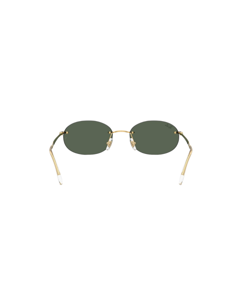 Vue arrière des plaquettes nasales ajustables et des verres verts G-15 Ray-Ban