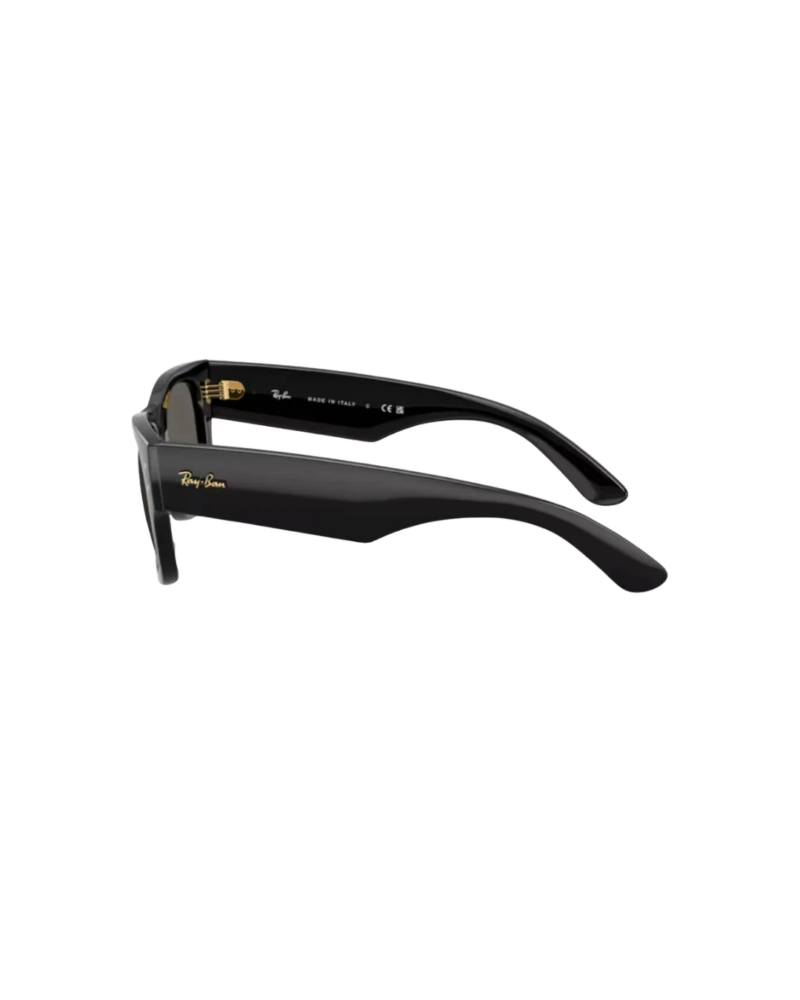Vue de profil gauche des lunettes épaisses Ray-Ban Mega Wayfarer pour ajustement morphologique.