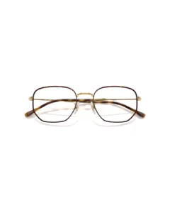 Lunettes de vue Ray-Ban RB6496 couleur or et noir monture hexagonale vue de face