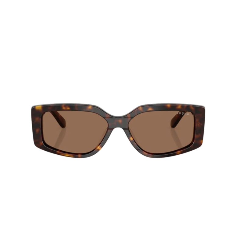 Lunettes de soleil femme Vogue VG5642SU W656/13 couleur écaille de tortue havane avec verres solaires bruns face