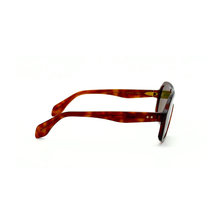 GIGI STUDIOS NAELLE GS1067/11 Écaille Havana - branches Monture solaire de luxe GIGI STUDIOS NAELLE GS1067/11 en acétate marron écaille havana et verres dégradés verts.