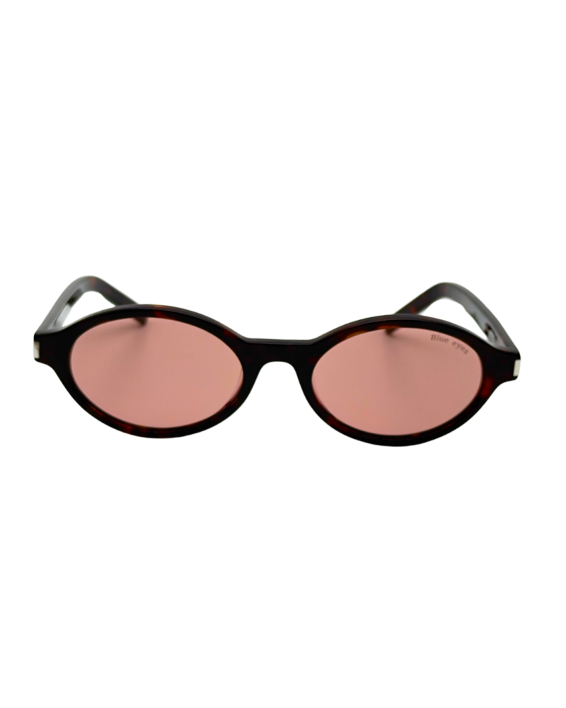 Face avant lunettes de soleil BLUE EYES AT1148 écaille havane et verres dégradés rose terracotta