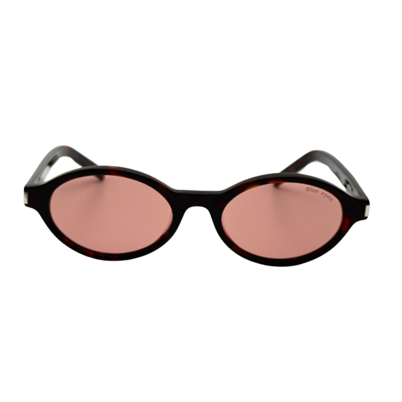 Face avant lunettes de soleil BLUE EYES AT1148 écaille havane et verres dégradés rose terracotta