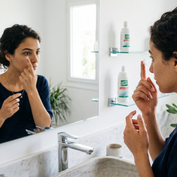 comment mettre une lentille de contact
