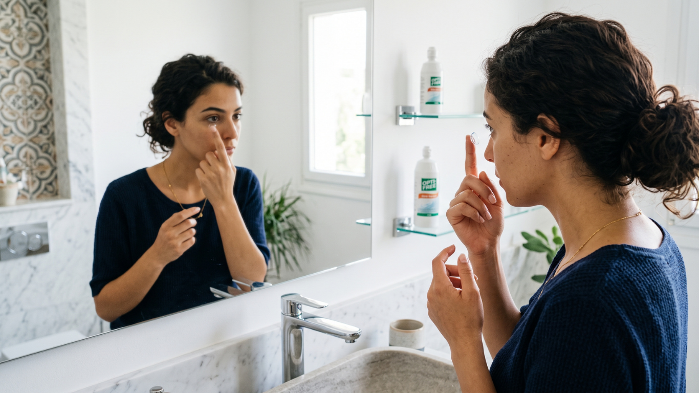 comment mettre une lentille de contact