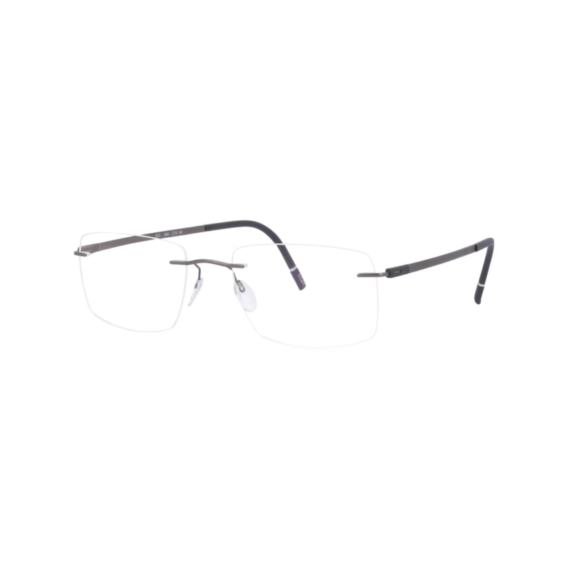 lunettes Silhouette 5573 6560 sans monture en titane gris ruthenium
