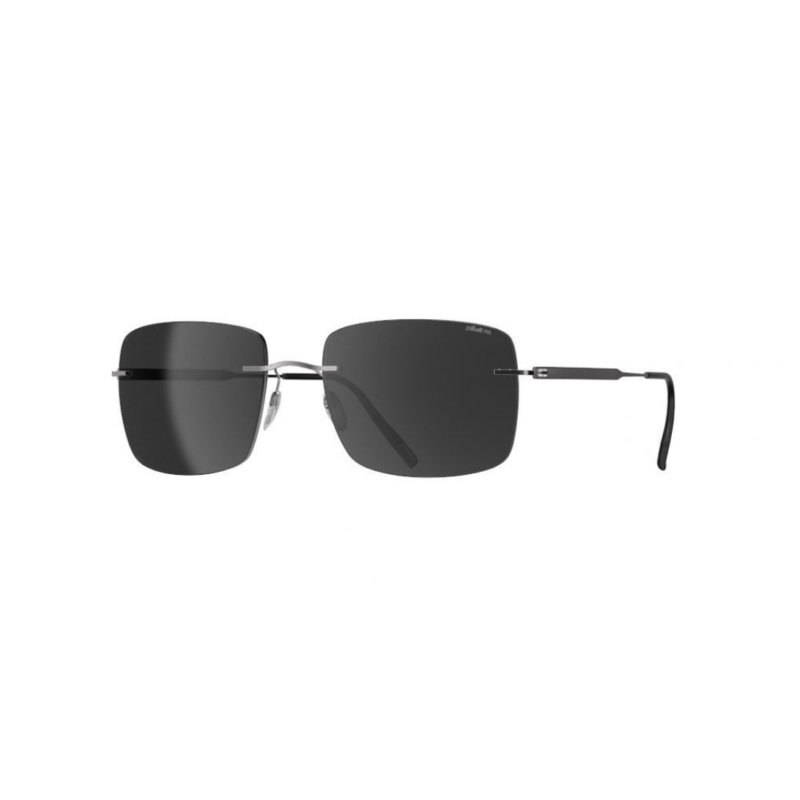 Lunettes de soleil homme Silhouette Chesterman 8752 titane verres gris polarisés