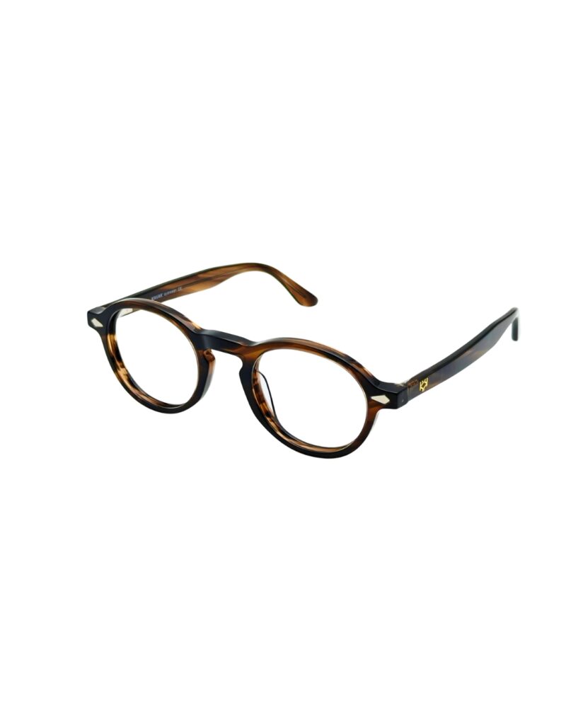 Monture de lunettes de vue avec clip solaire magnétique KAVAK KV20147 pantos en acétate ambré brillant