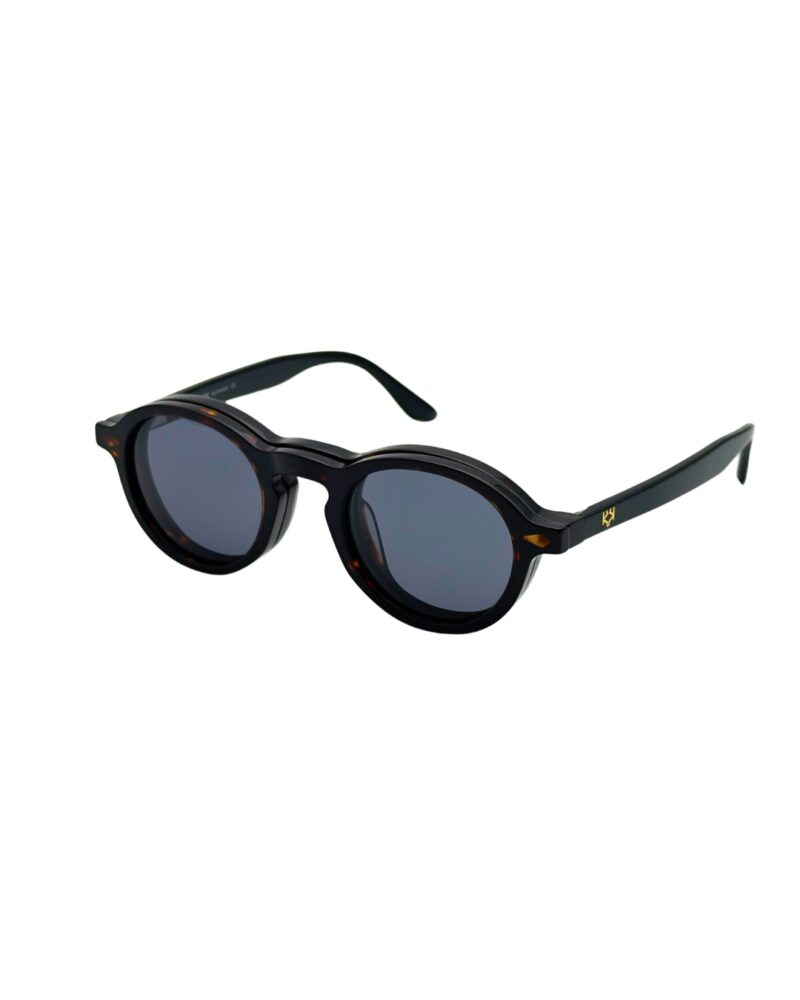 Lunettes de vue avec clip solaire magnétique polarisé fixé sur monture pantos KAVAK KV20147 Dark Havana