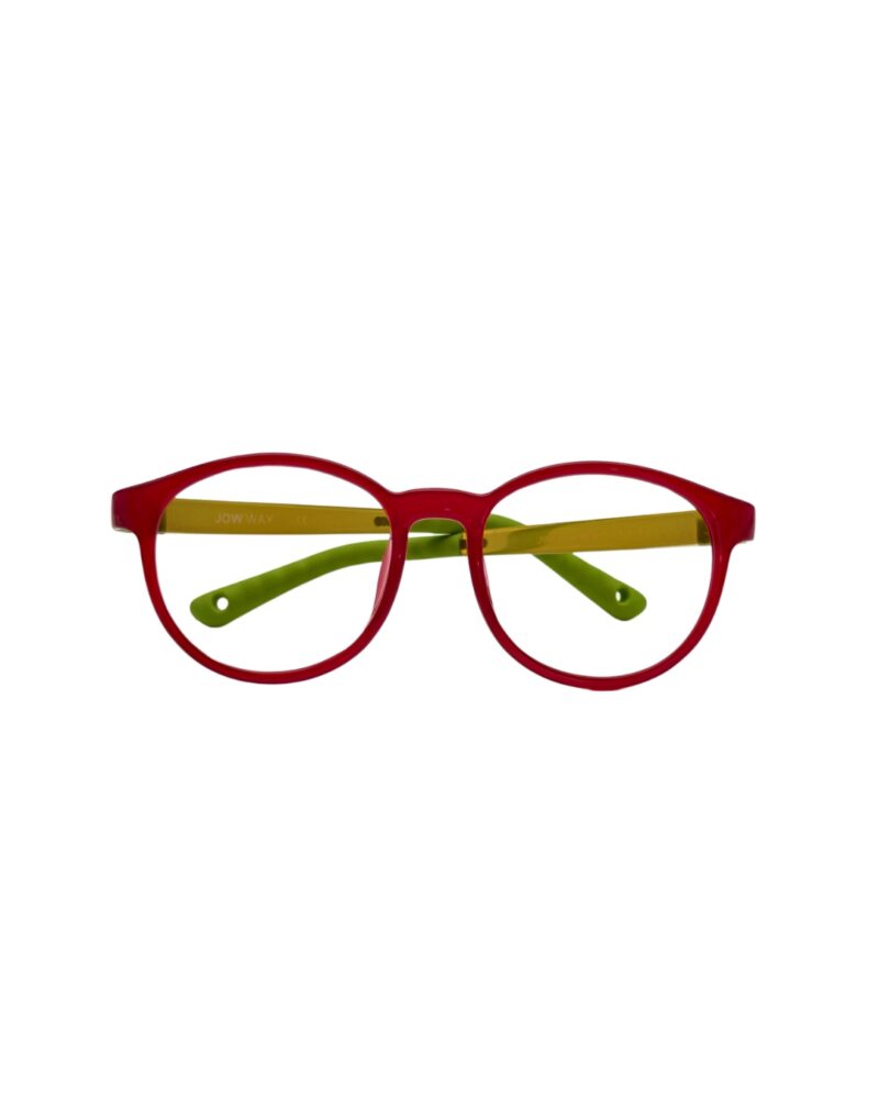 Lunettes de vue enfant Jow Way bicolore Lunettes de vue enfant silicone Tunisie - Jow Way rouge et vert pomme