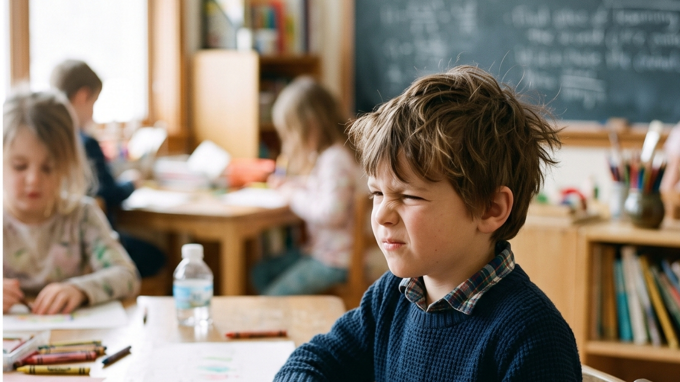 Lunettes de vue enfant : signe de trouble visuel en classe, difficulté à voir le tableau