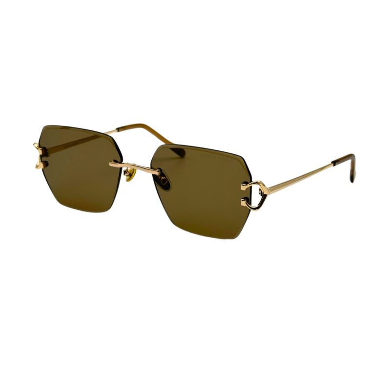 lunettes-de-soleil-noe-noah-tubo-brun-ambre-dore 3-4 Lunettes de soleil NOE & NOAH TUBO verres solaires brun ambré et monture dorée AZZABI OPTIC