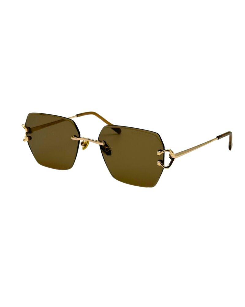 lunettes-de-soleil-noe-noah-tubo-brun-ambre-dore 3-4 Lunettes de soleil NOE & NOAH TUBO verres solaires brun ambré et monture dorée AZZABI OPTIC