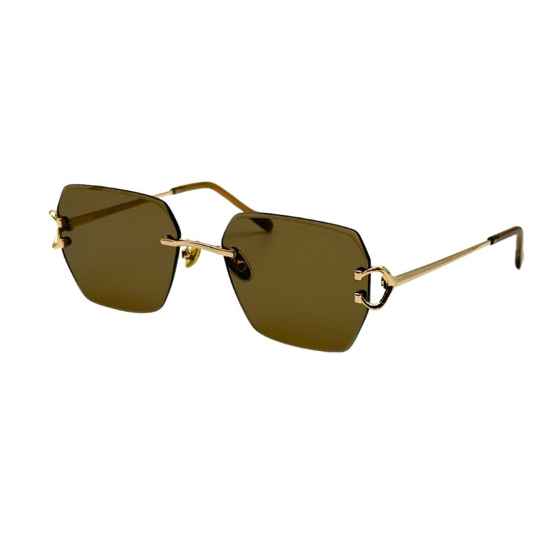Lunettes de soleil NOE & NOAH TUBO verres solaires brun ambré et monture dorée AZZABI OPTIC