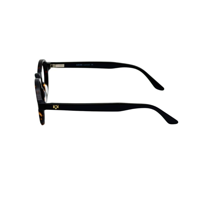 Profil de branche avec monogramme doré des lunettes de vue avec clip solaire magnétique KAVAK KV20147