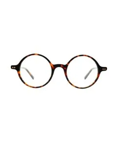 Lunettes de vue rondes vintage Noé & Noah HD2304 en acétate écaille havana, vue de face