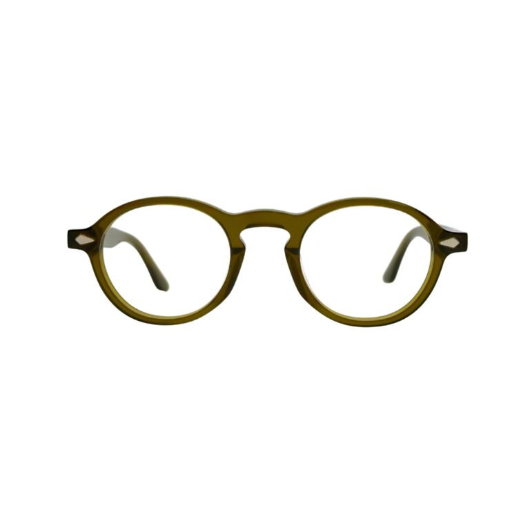Face avant des lunettes de vue avec clip solaire magnétique KAVAK KV20147 pantos 47 mm vert translucide