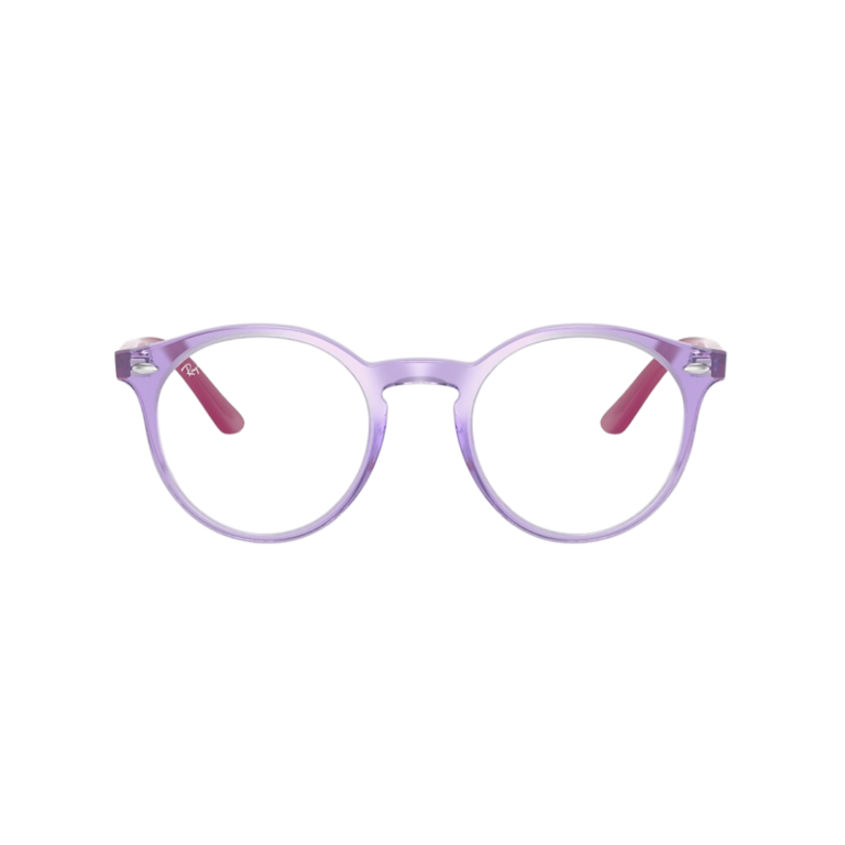 Lunettes enfant Ray-Ban Junior RY 1594 face lavande transparente pont trou de serrure