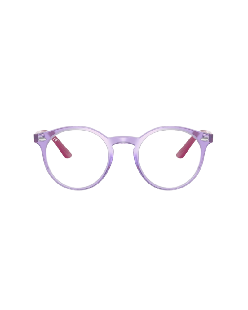 Lunettes enfant Ray-Ban Junior RY 1594 face lavande transparente pont trou de serrure