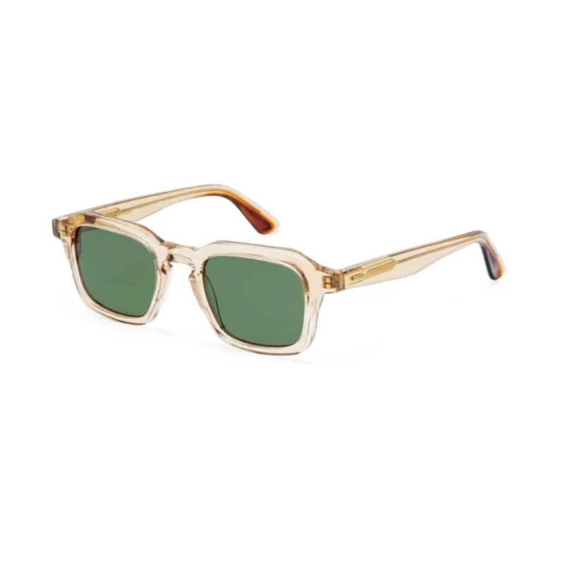 Lunettes de soleil GIGI STUDIOS GS7014 JONAS beige cristal verres verts polarisés chez Azzabi Optic