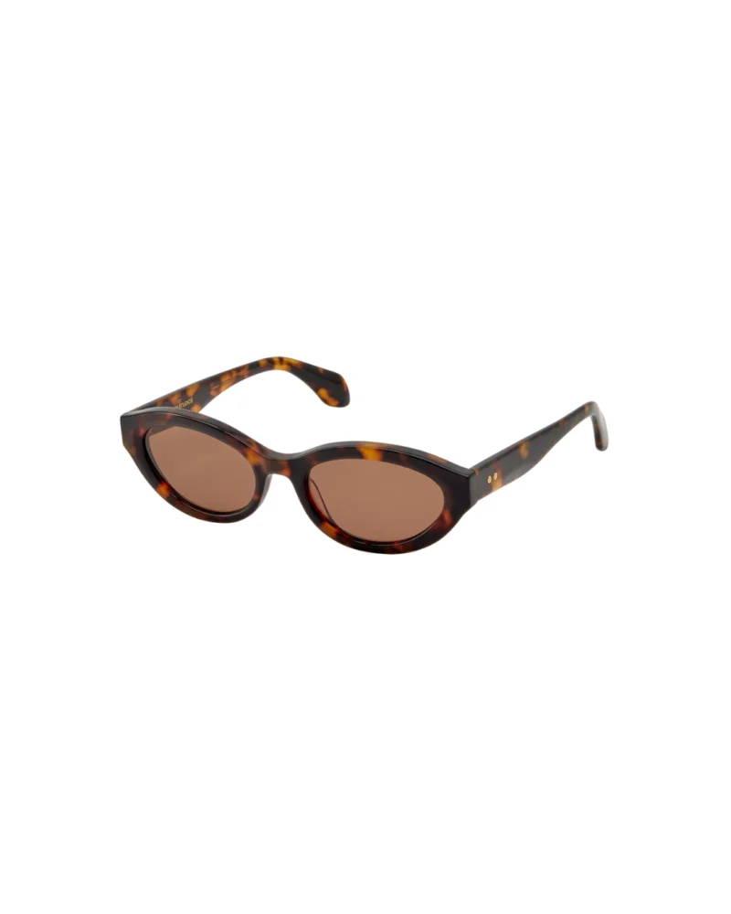 Lunettes de soleil GIGI STUDIOS MILA écaille foncée havana vue 3/4 Azzabi Optic