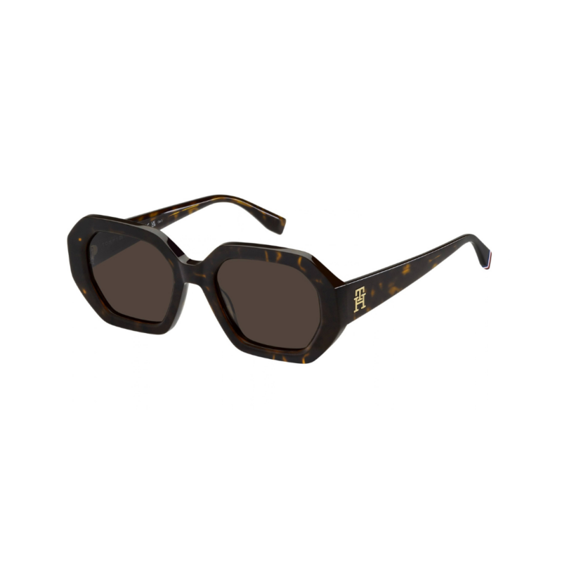 Lunettes de soleil femme Tommy Hilfiger TH 2155/S 086/70 géométriques écaille foncée