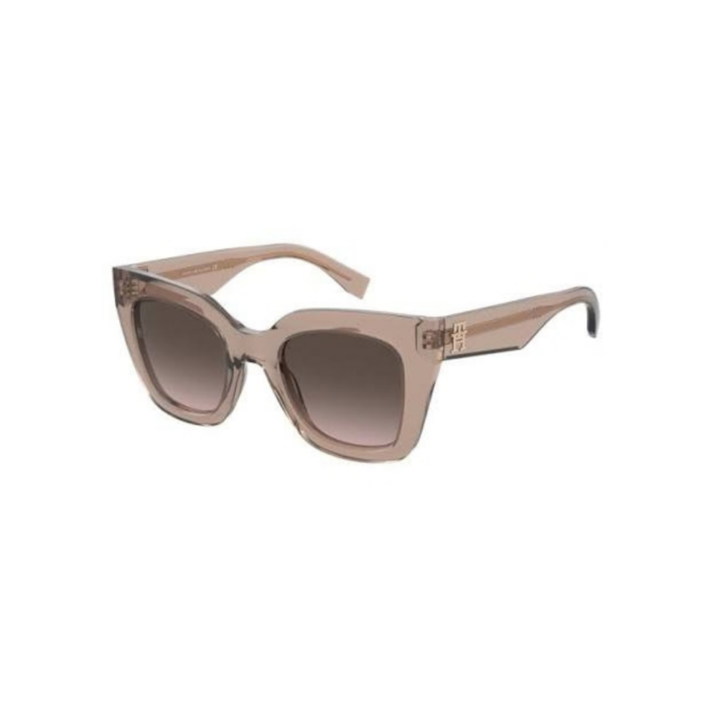 Lunettes de soleil papillon femme Tommy Hilfiger TH 2051/S acétate nude verres dégradés marron