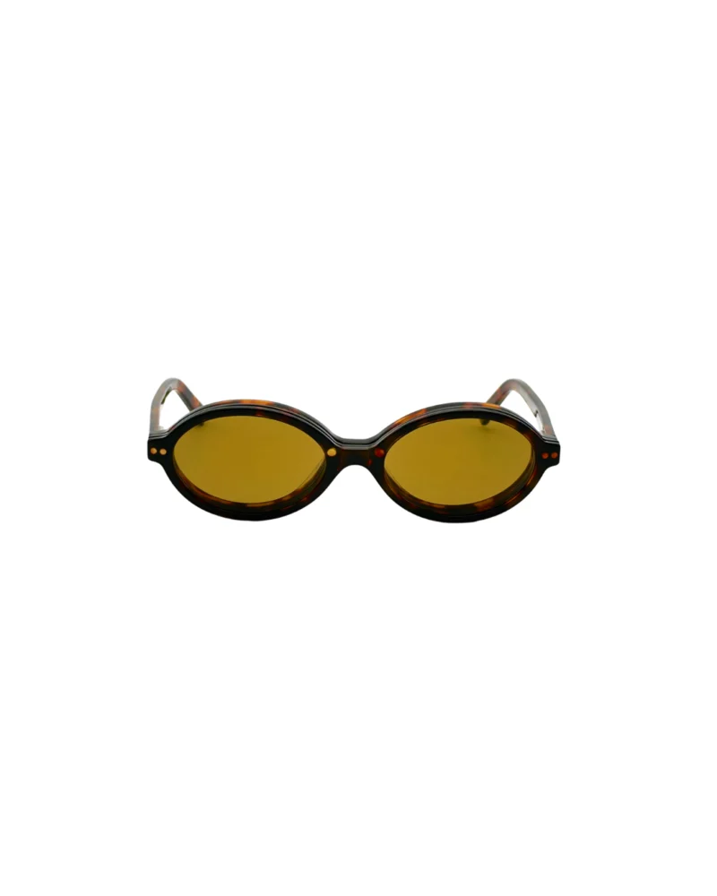 Lunette Kavak 1694 marron écaille vue de face avec clip solaire polarisé brun