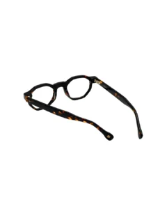 Vue arrière en perspective des lunettes de vue clip on Tunisie Blue Eyes BE5010, exposant l'intérieur de la monture bicolore.