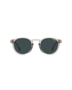 Carrera 301/S Gris Translucide Vue de Face - Calibre 50 Nez 23 Vue de face Lunettes de soleil Carrera 301/S cadre rond acétate gris pont clé 23 mm
