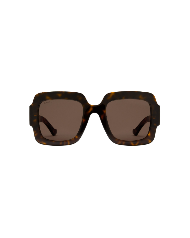 Monture carrée lunettes de soleil Gucci GG1547S 002 marron vue de face