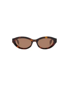 Lunettes de soleil GIGI STUDIOS MILA écaille brune forme ovale cat-eye vue de face