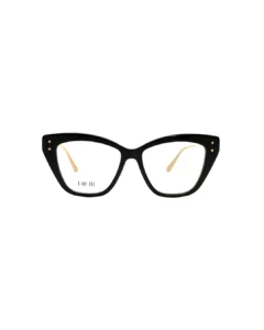 lunettes-de-vue-christian-dior-missdioro-b3i-face-tunisie Vue de face des lunettes de vue Christian Dior MissDioro B3I en acétate noir.