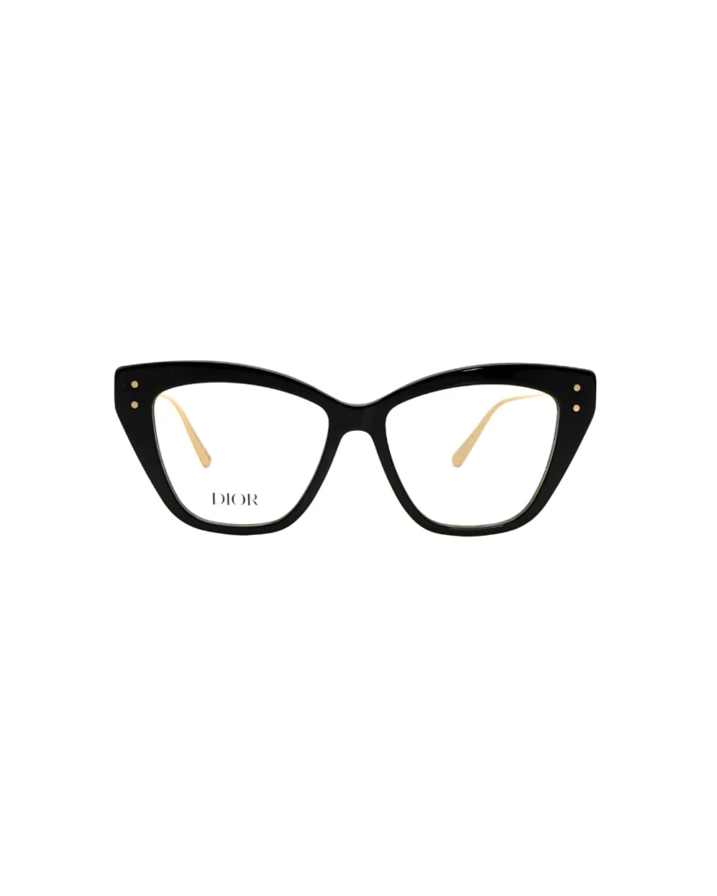lunettes-de-vue-christian-dior-missdioro-b3i-face-tunisie Vue de face des lunettes de vue Christian Dior MissDioro B3I en acétate noir.