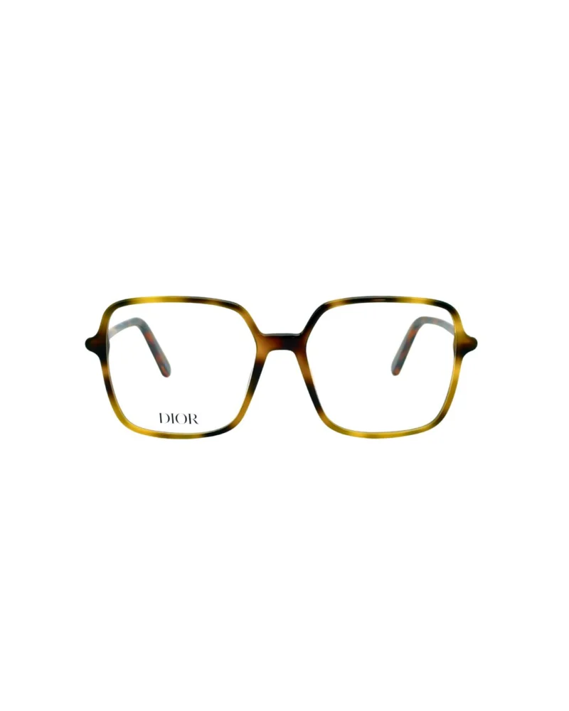 Face avant des lunettes de vue femme Christian Dior Mini CD O S2I marron écaille.
