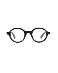 Monture de lunettes pantos BERGAMOT Punch noire, vue de face sur fond blanc.