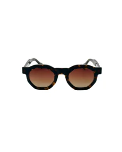 Lunettes de vue clip on Tunisie Blue Eyes BE5010 Noir et Écaille avec sa façade solaire marron clipsée, vue de face